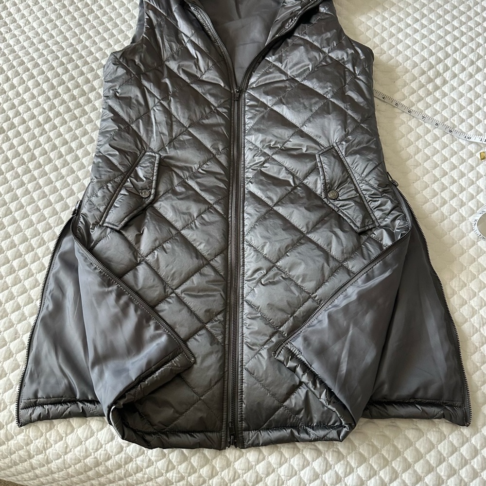Anatomie Gray Quilted Vest with High Collar - Picture 6 of 10